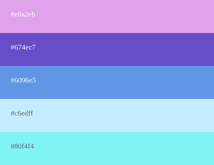 Types of cool colors