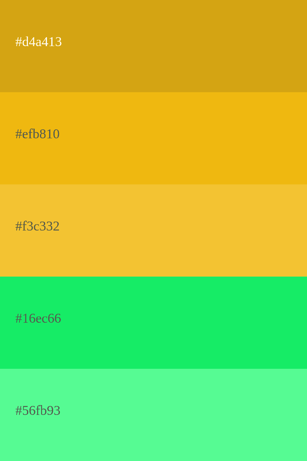 Combinación de color dorado y verde