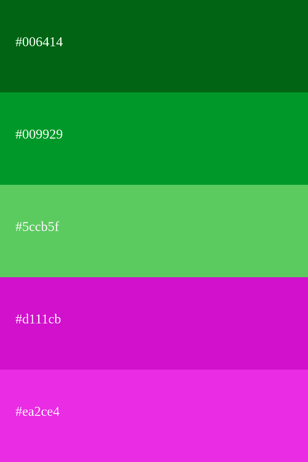 couleur verte et violette