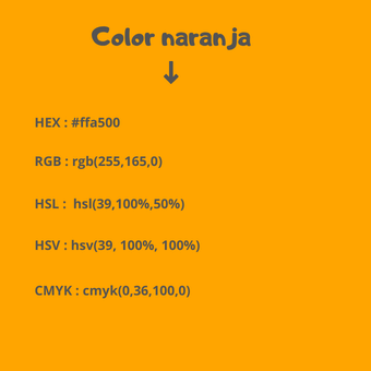 códigos del color naranja