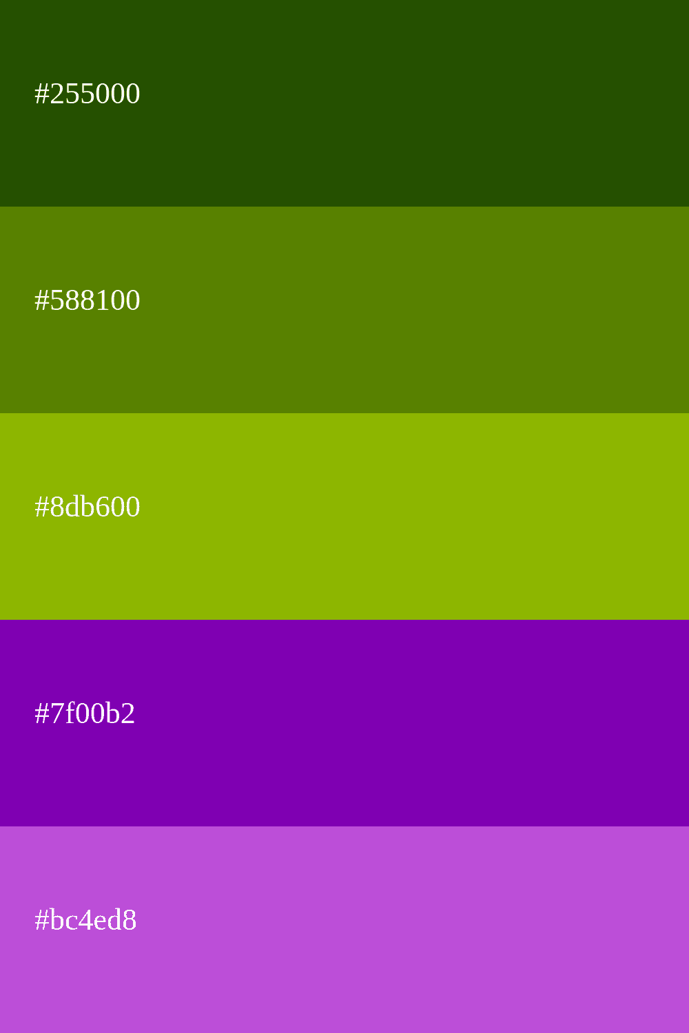 color verde manzana y violeta