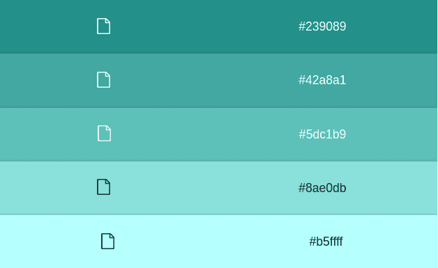 paleta de cores turquesa 