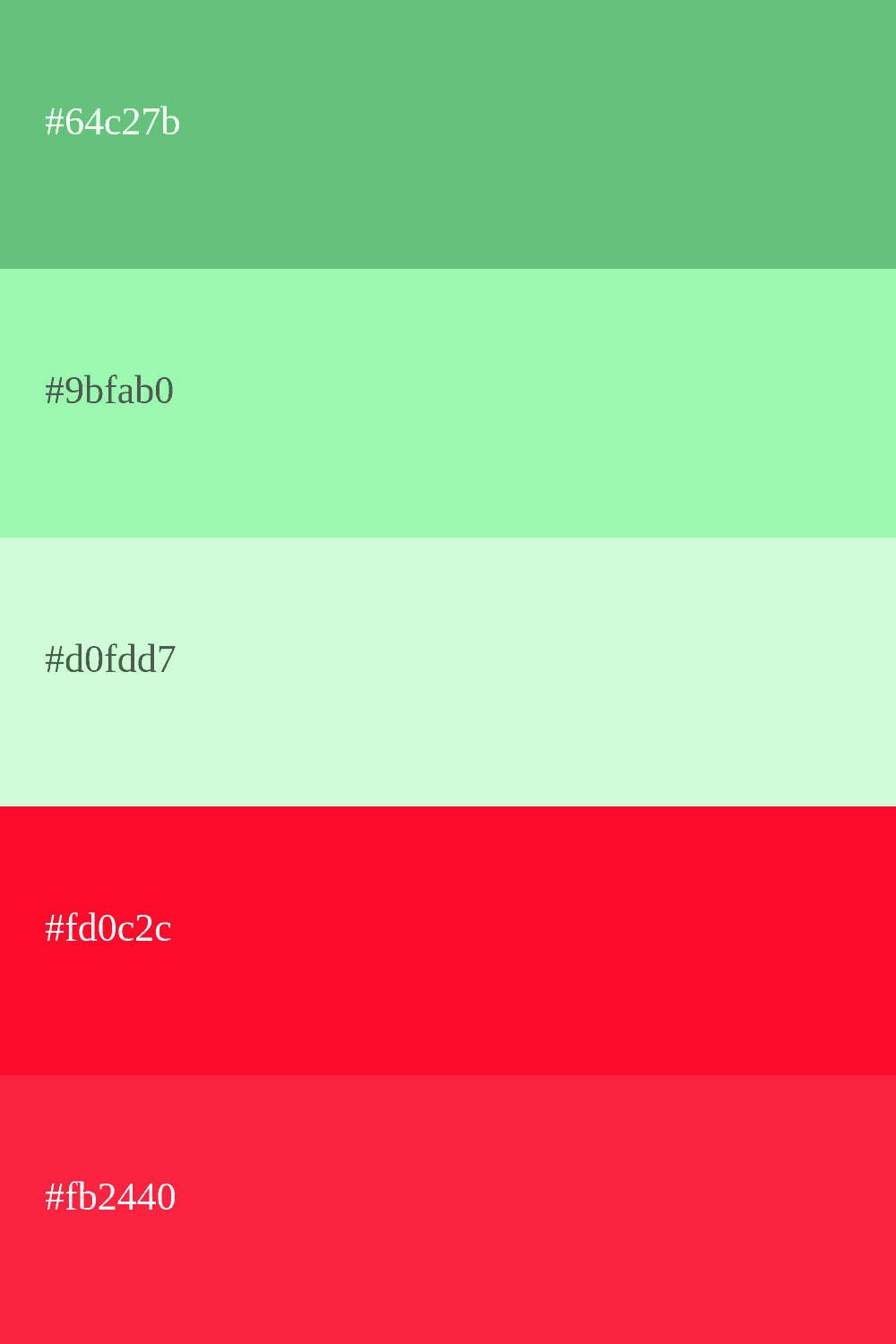 mint green and red
