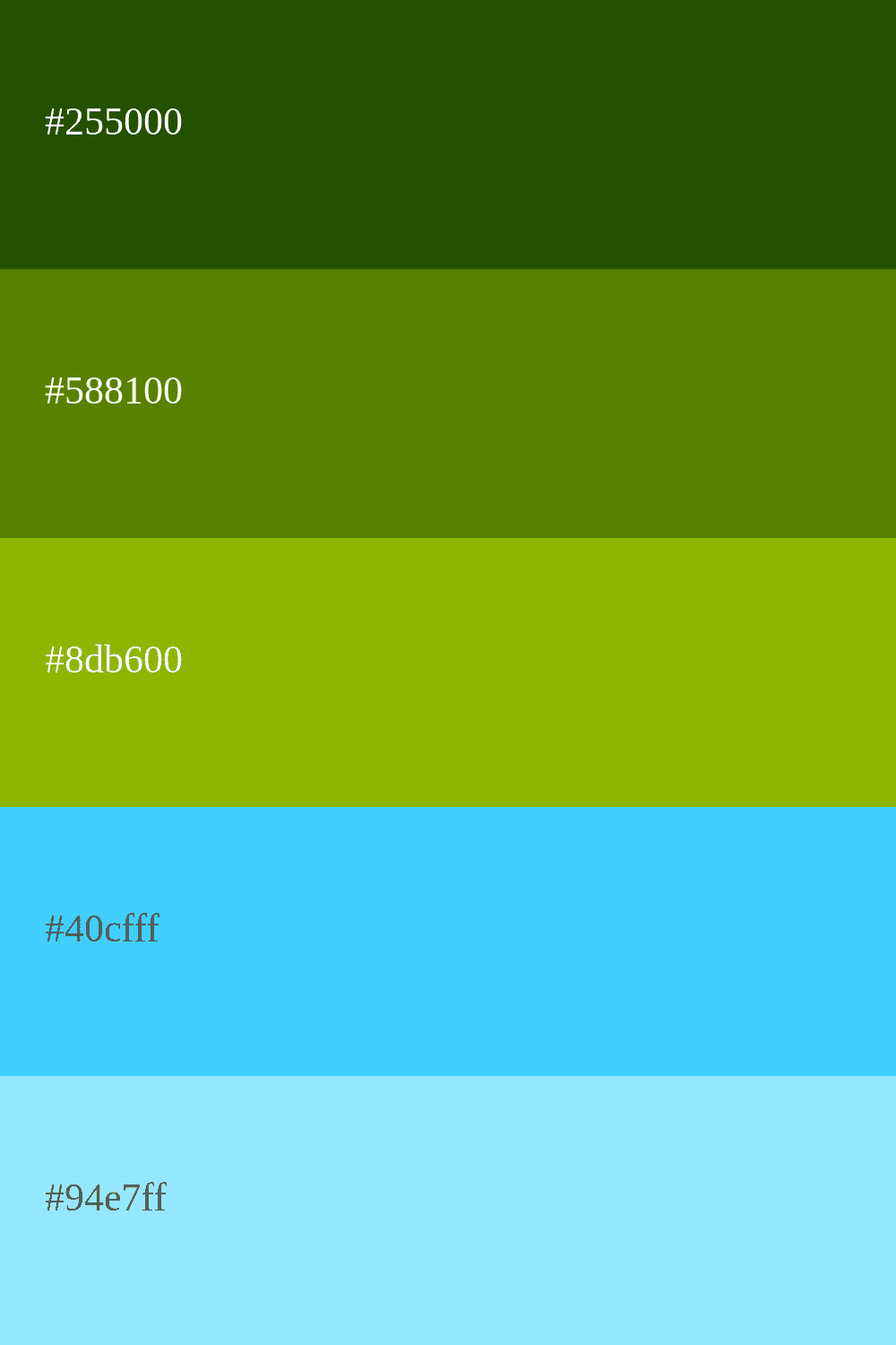 apple green and light blue