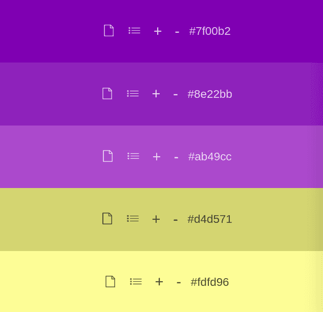 Paleta de cores roxas  [códigos, combinações e tipos