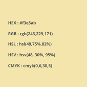 Vanilla Color Html Códigos html del Color vainilla Esquemas ⇨【RGB,HSL,HEX】