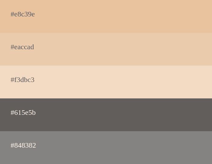 paleta de colores beige y gris
