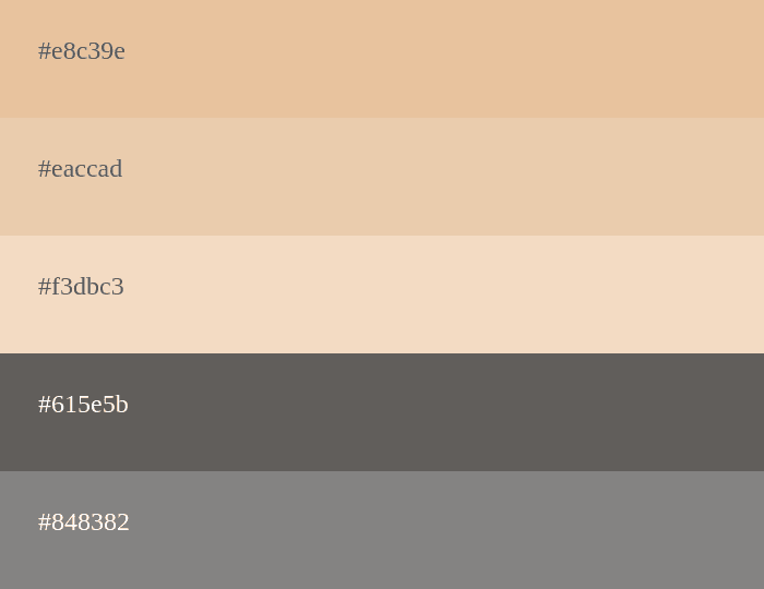 palette de couleurs beige et gris