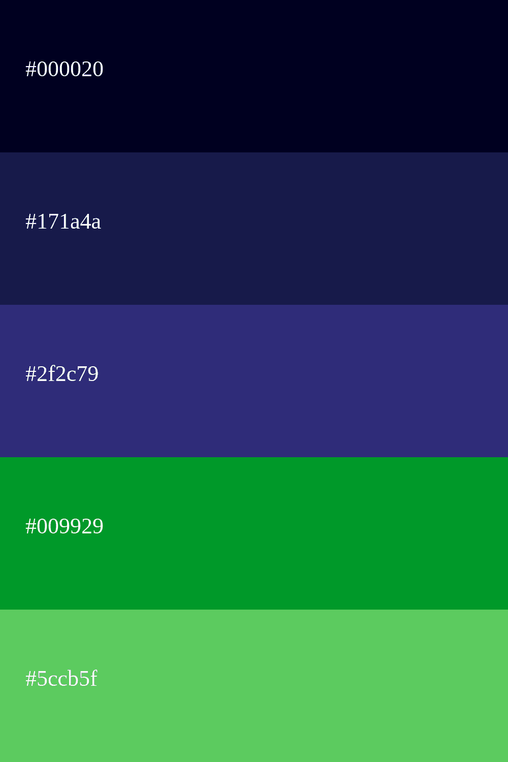 navy blue and green