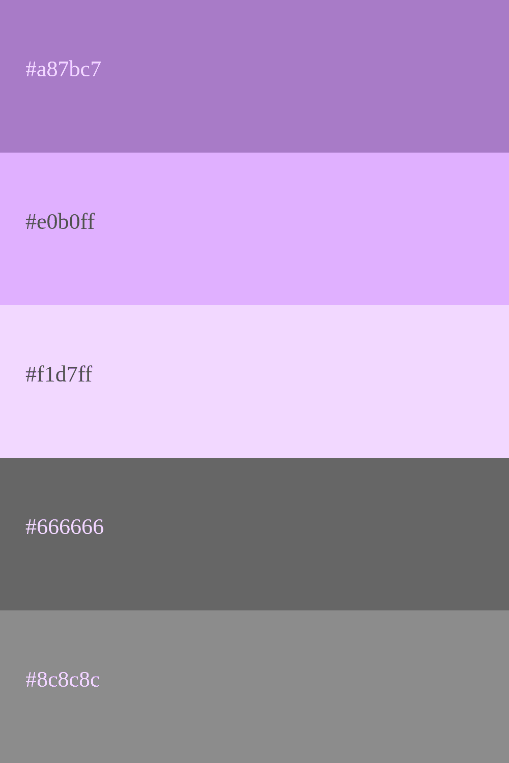 couleur mauve et gris