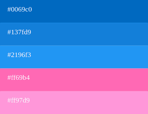 Blue and Pink Color Palette