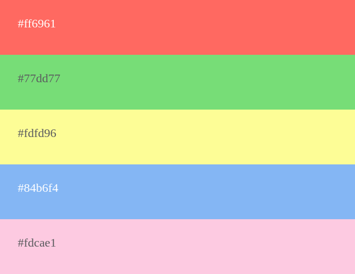 Pastel Color Palettes [Combinations and Coulor Codes]