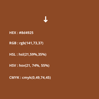 códigos del color marrom