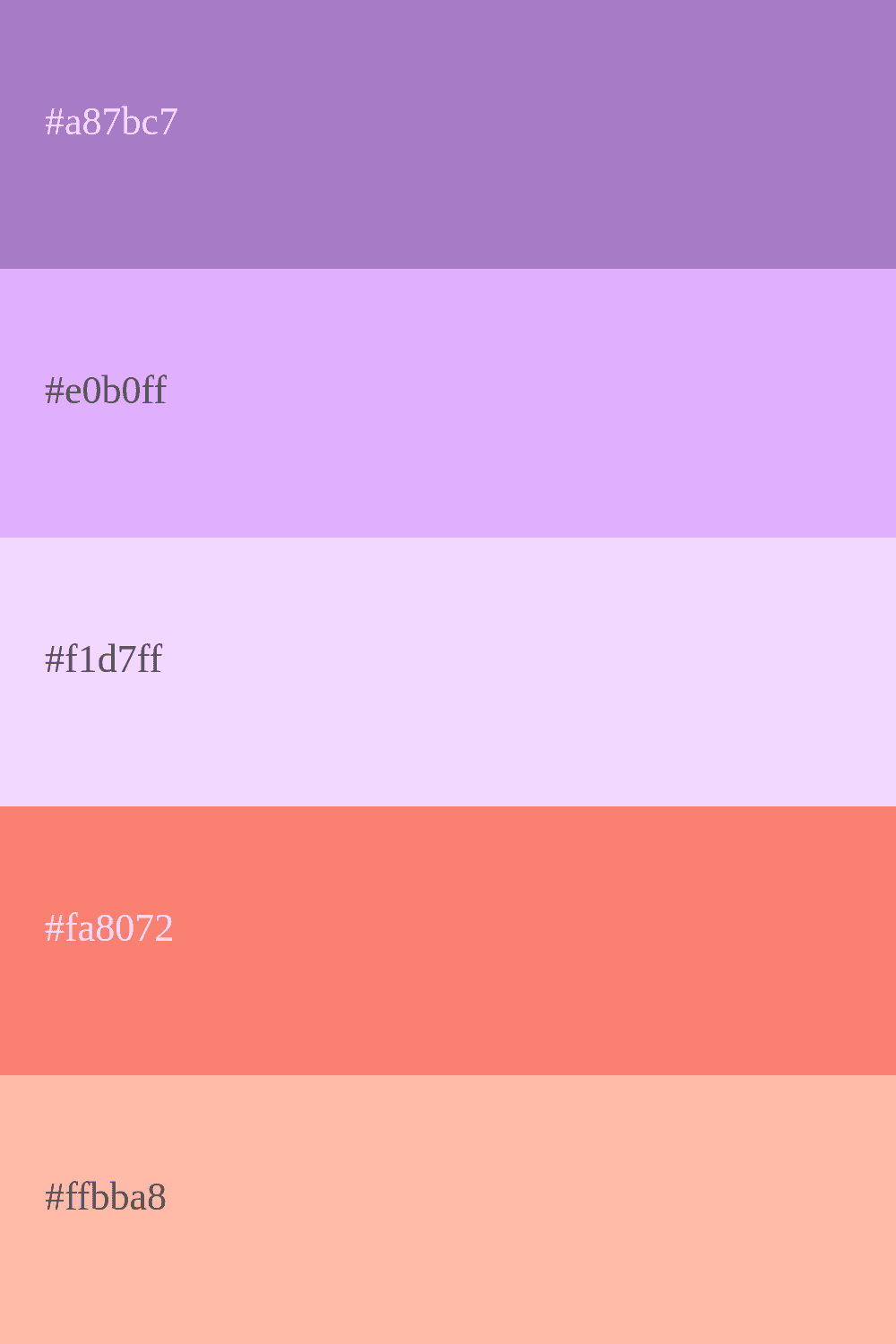 couleur mauve et saumon