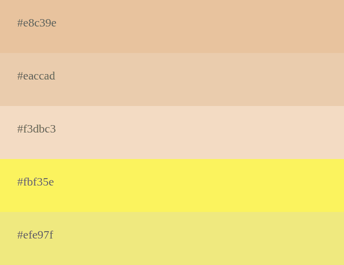 beige and yellow color palette