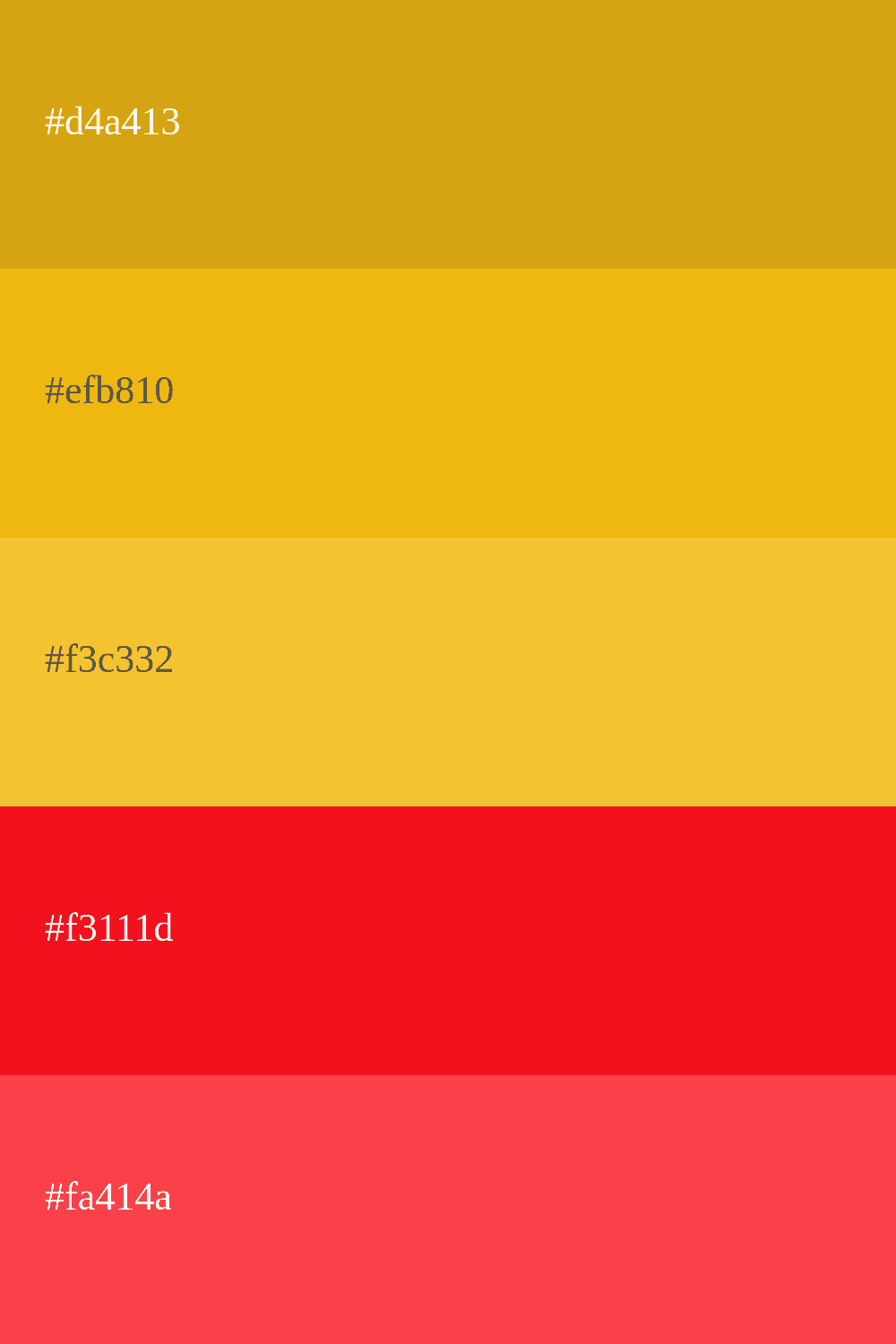 gold and red color palette