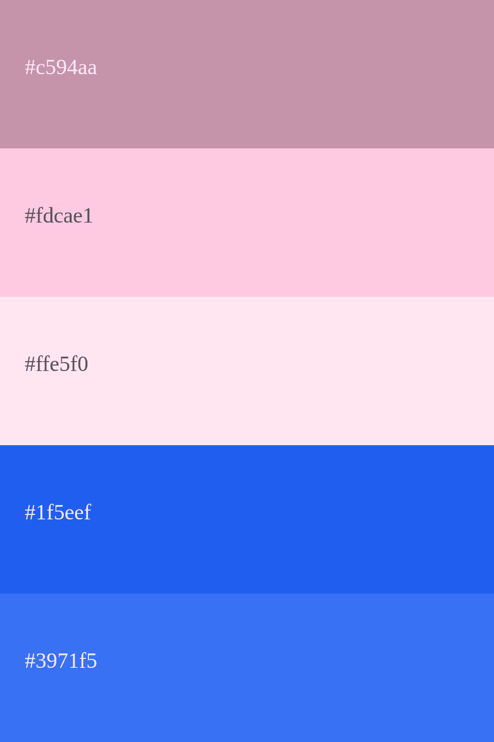 Pastellrosa und Blau