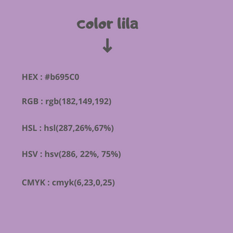 códigos del color lilas