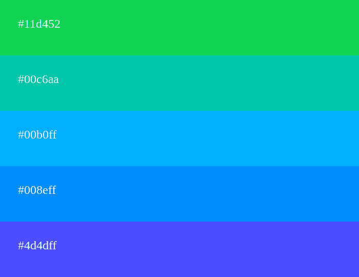 Cool Green and Blue Color Palette