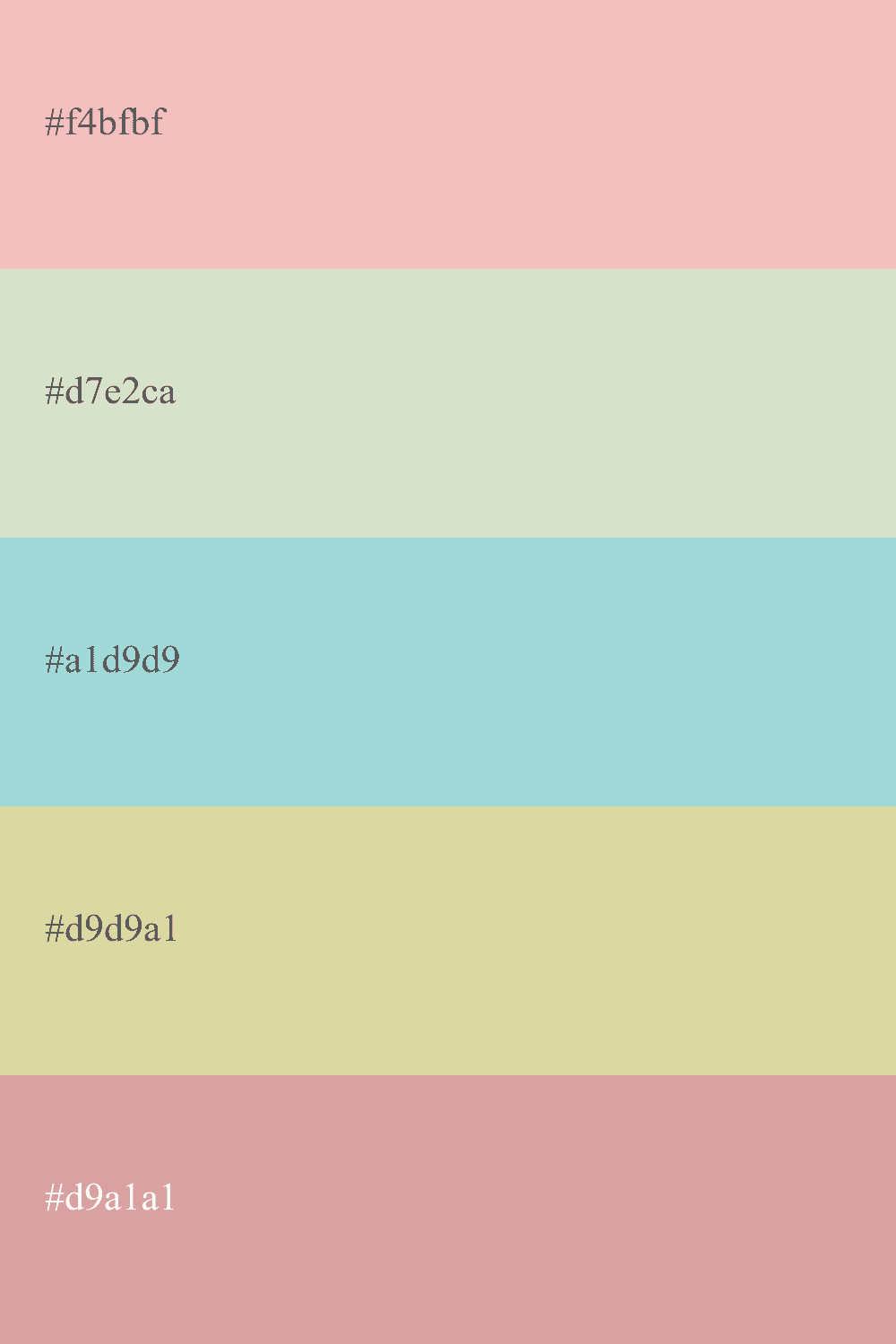 Minimalistische Farbpalette