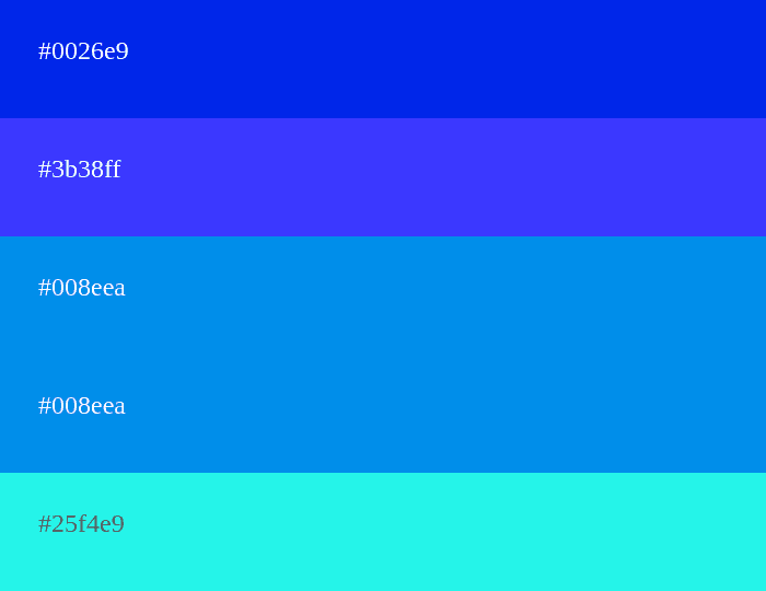 Paleta de cores azul [Tipos, combinações e tons]