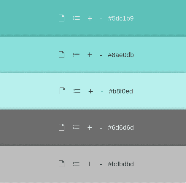 turquoise and gray color palette