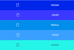 Analogous color scheme of blue