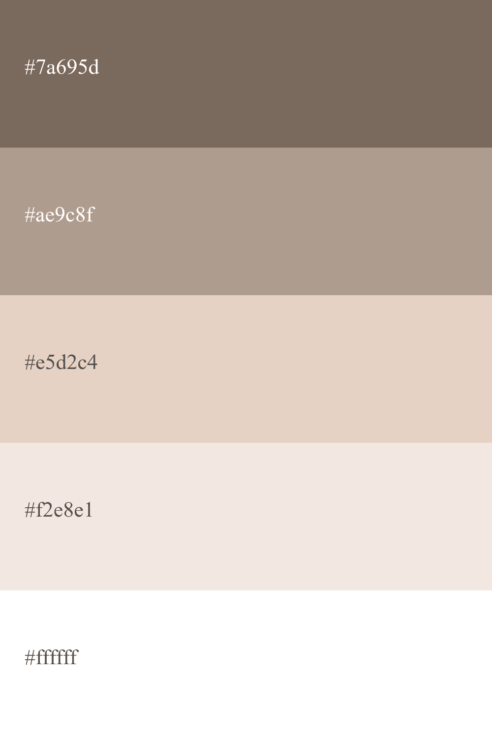 Palette de couleurs nude