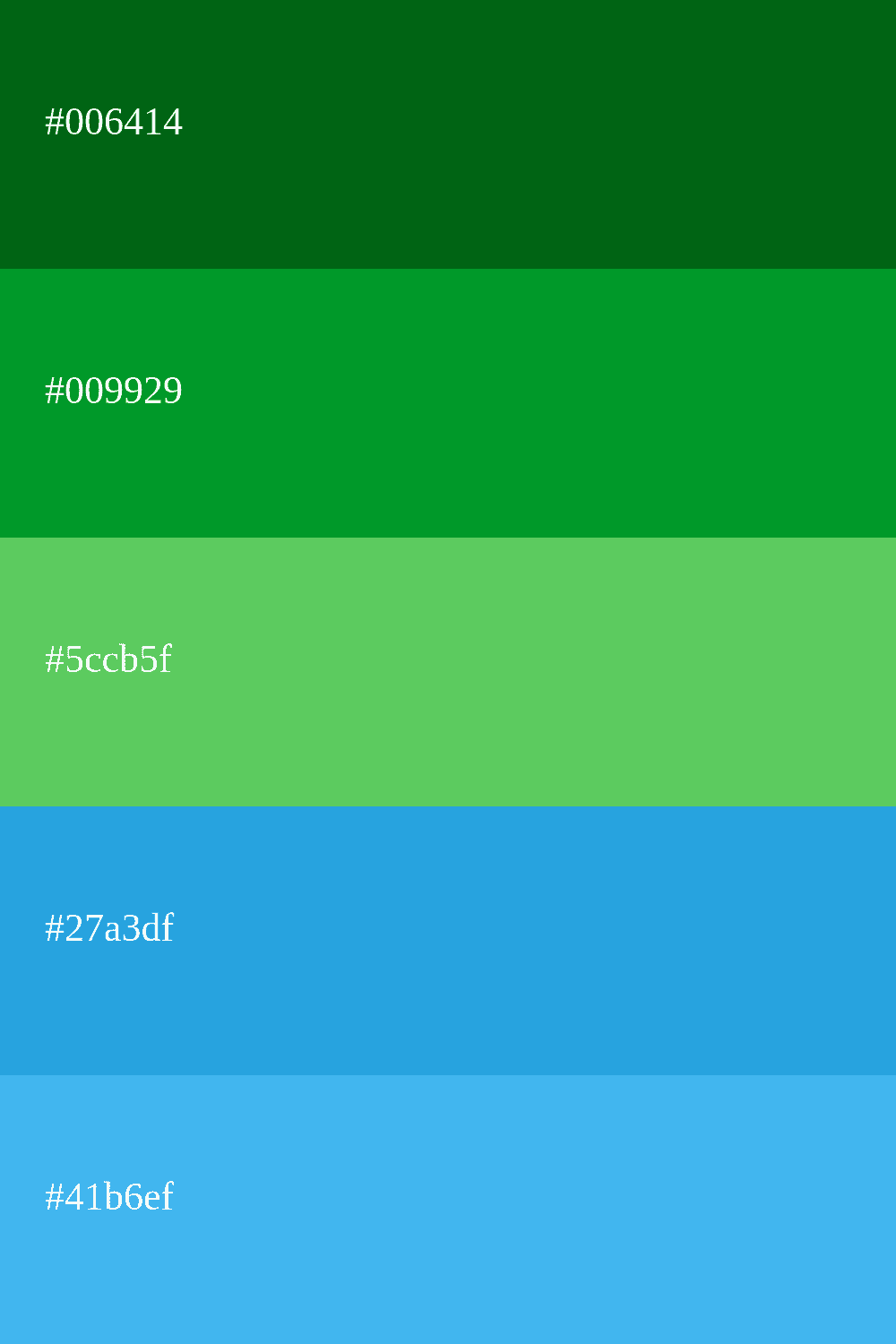 green and blue color