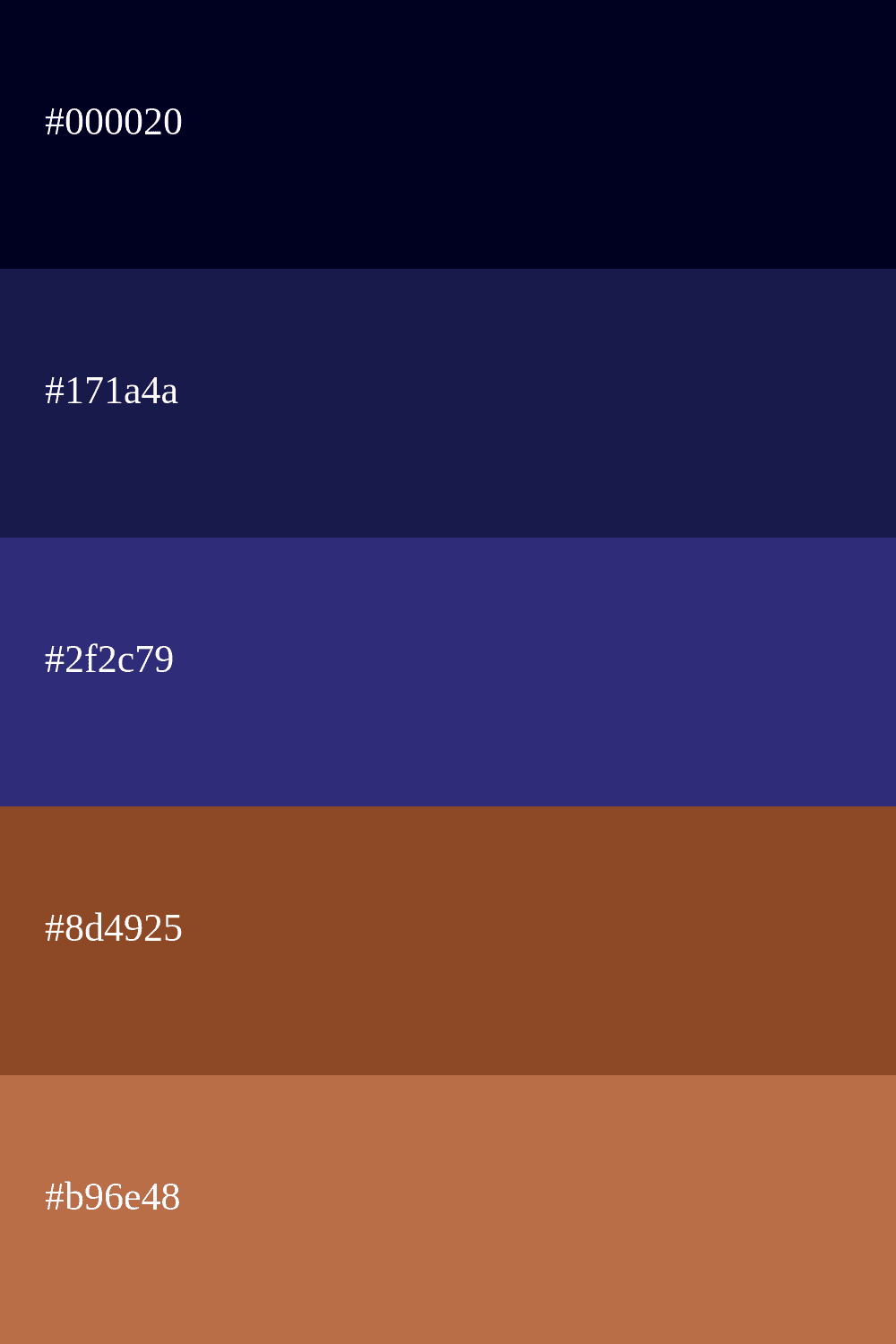 Navy and Brown Color Palette