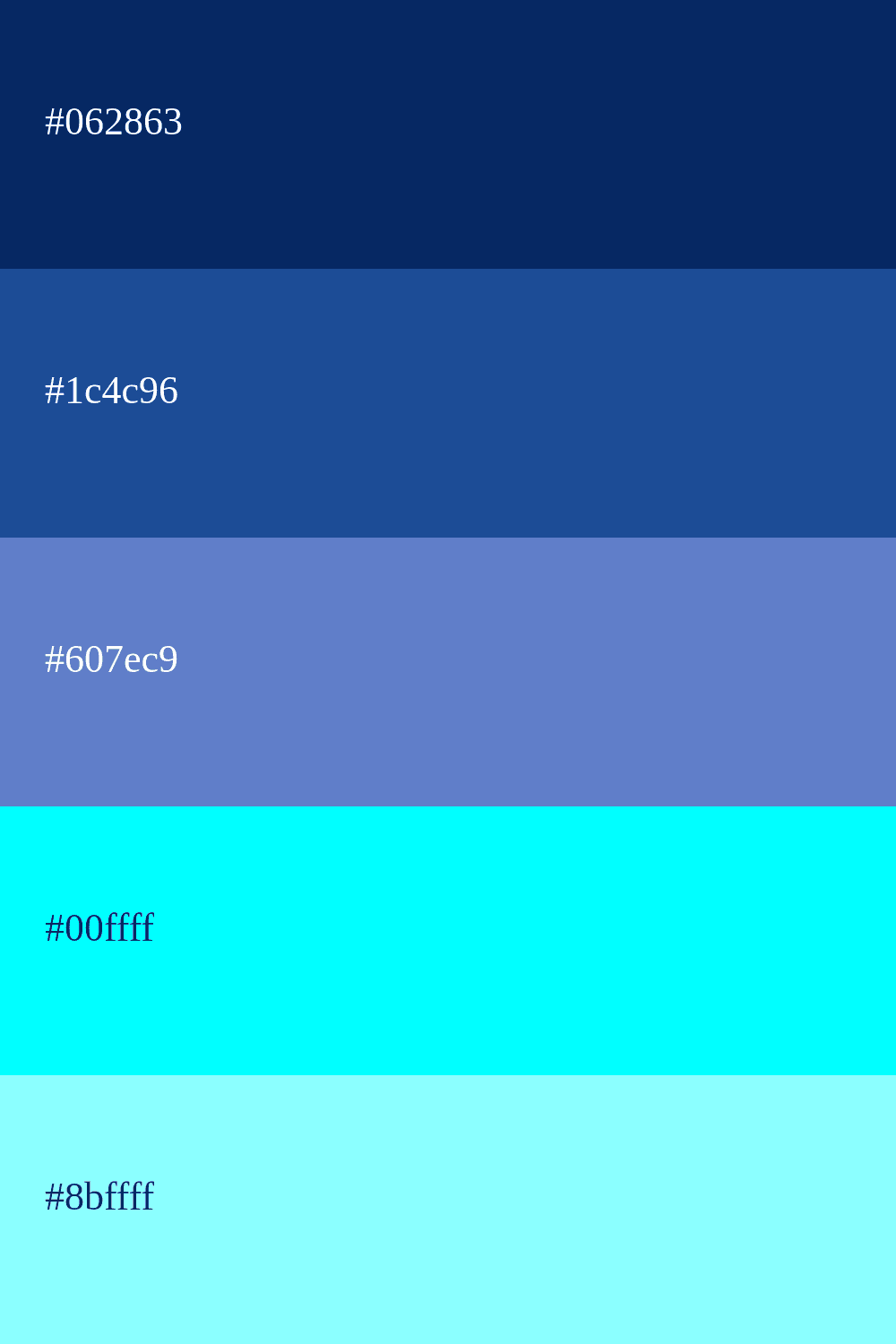 Farbe Indigo und Cyan