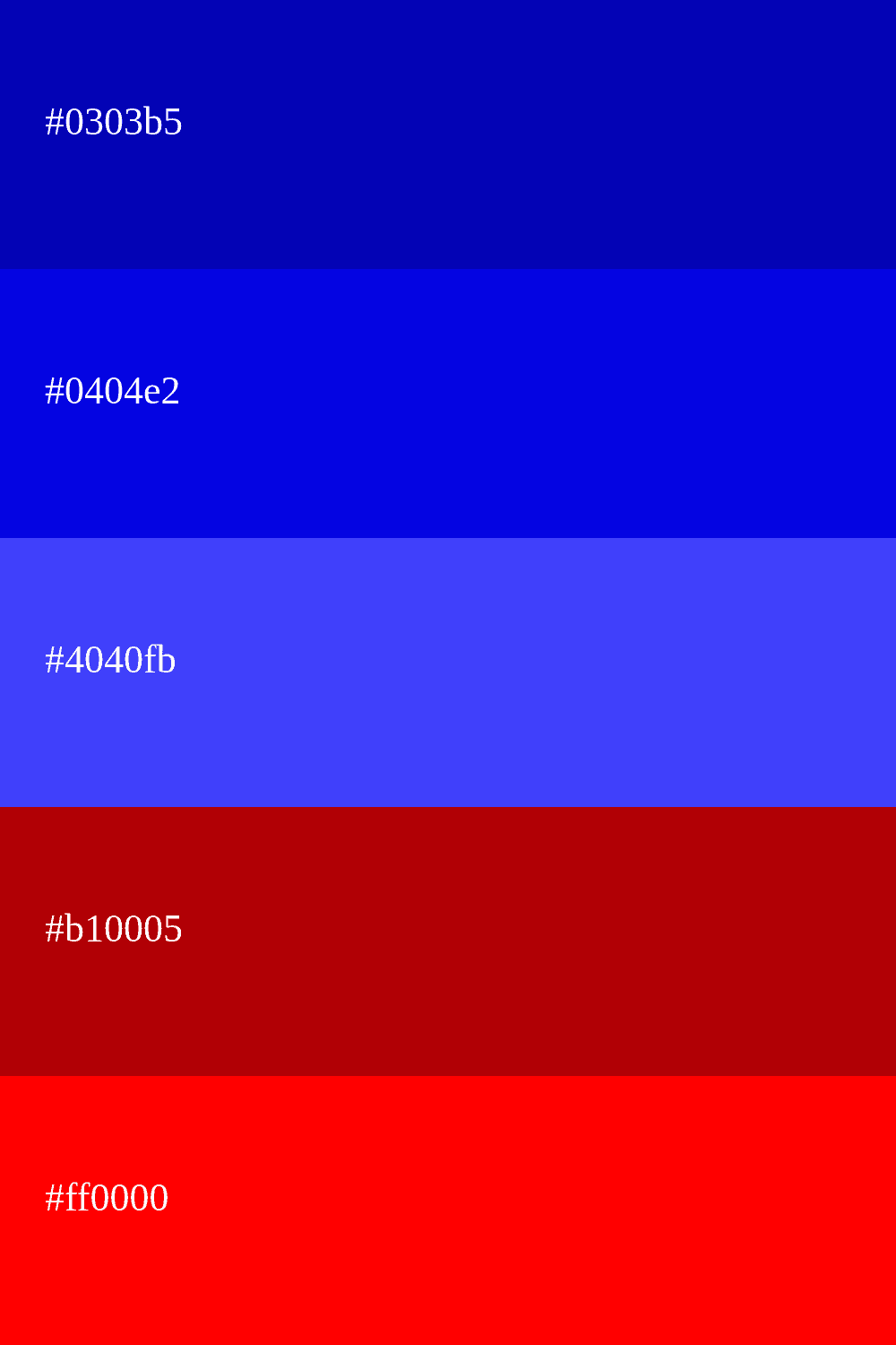 royal blue and red