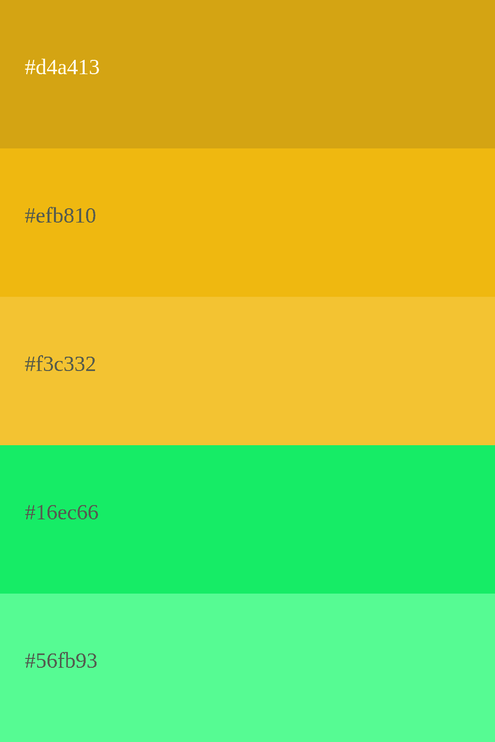 Combinação de cores dourado e verde