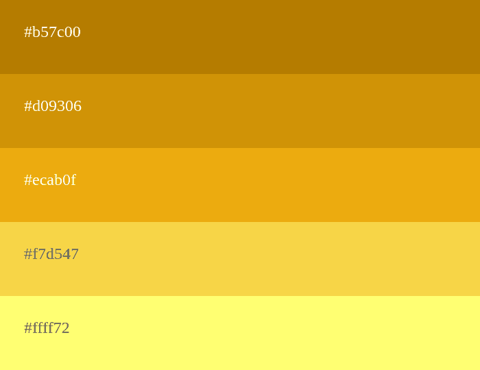 paleta de cor amarelo mostarda