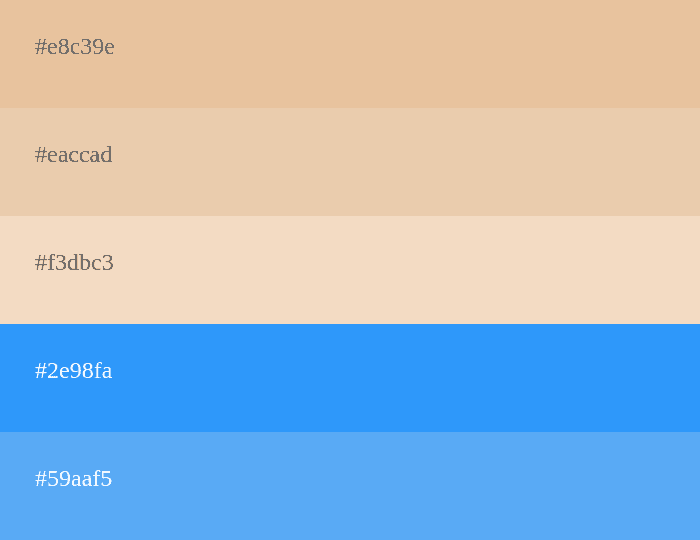 beige and blue color palette