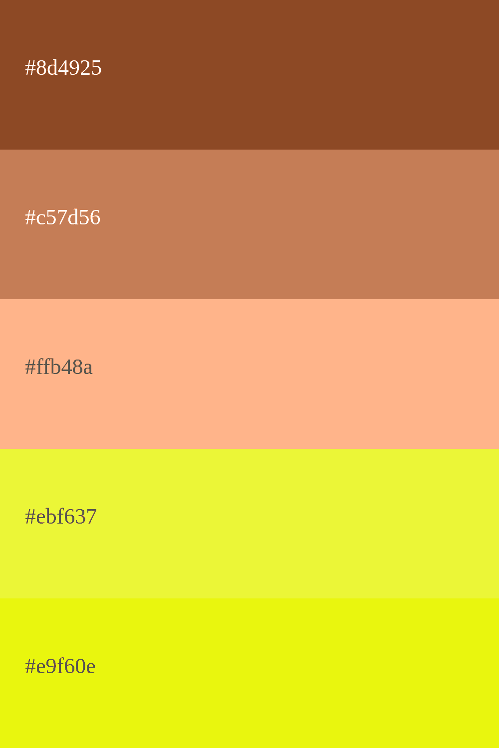 Braune und gelbe Farbe