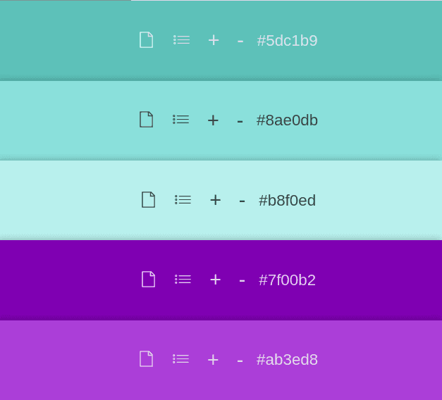 turquoise and purple color palette