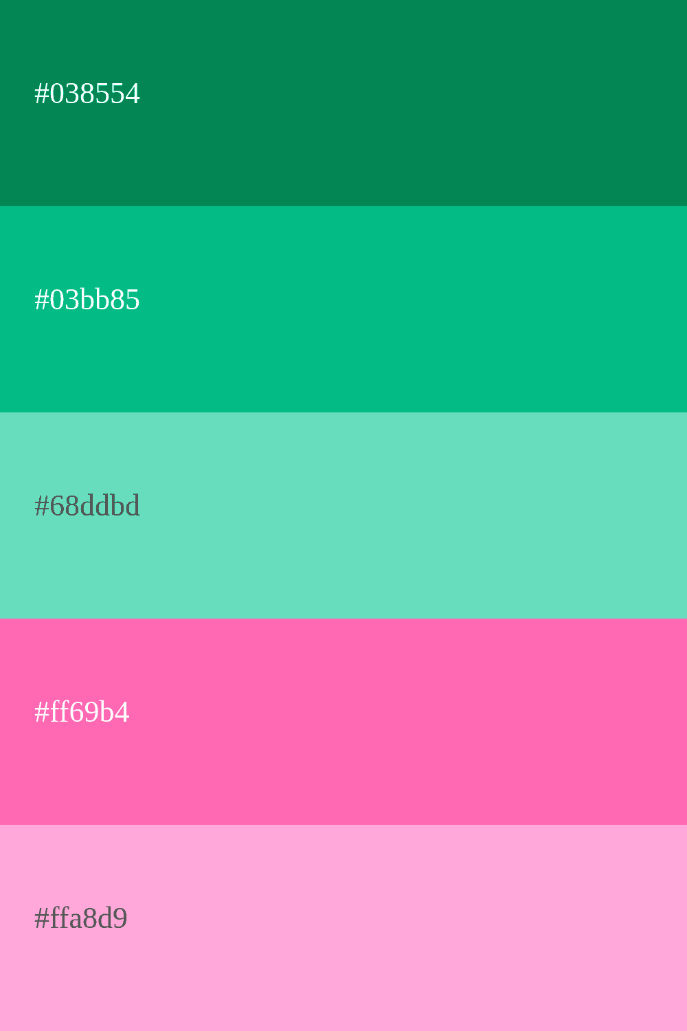 water green and pink