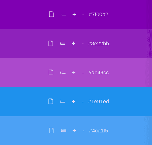 Paleta de cores roxas  [códigos, combinações e tipos