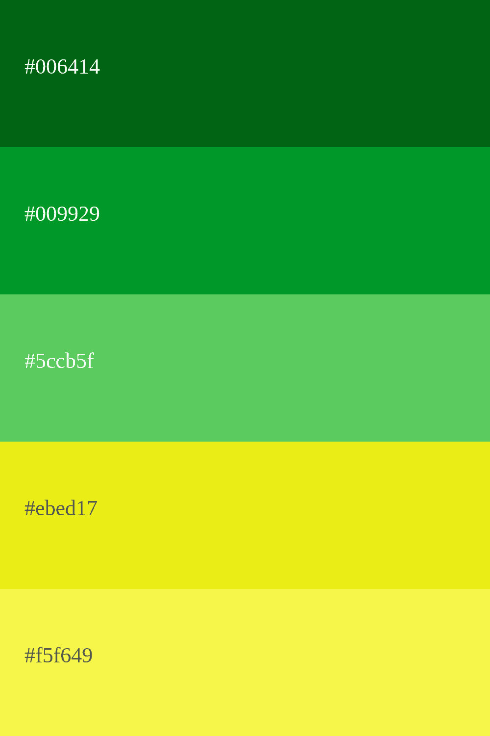 color verde y amarillo