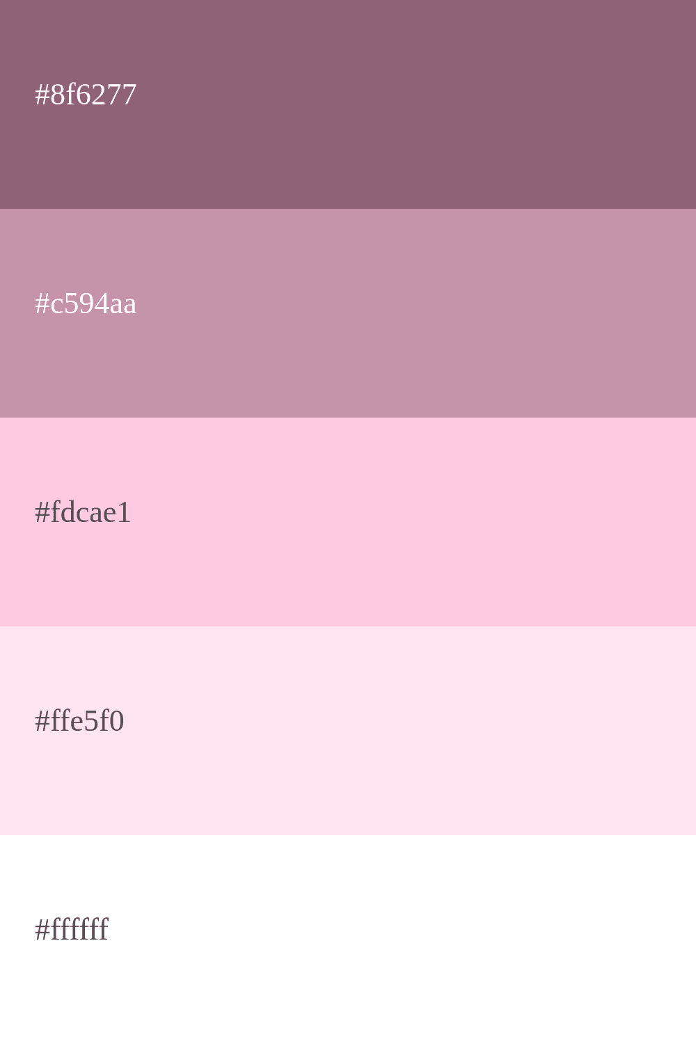 Blassrosa Palette