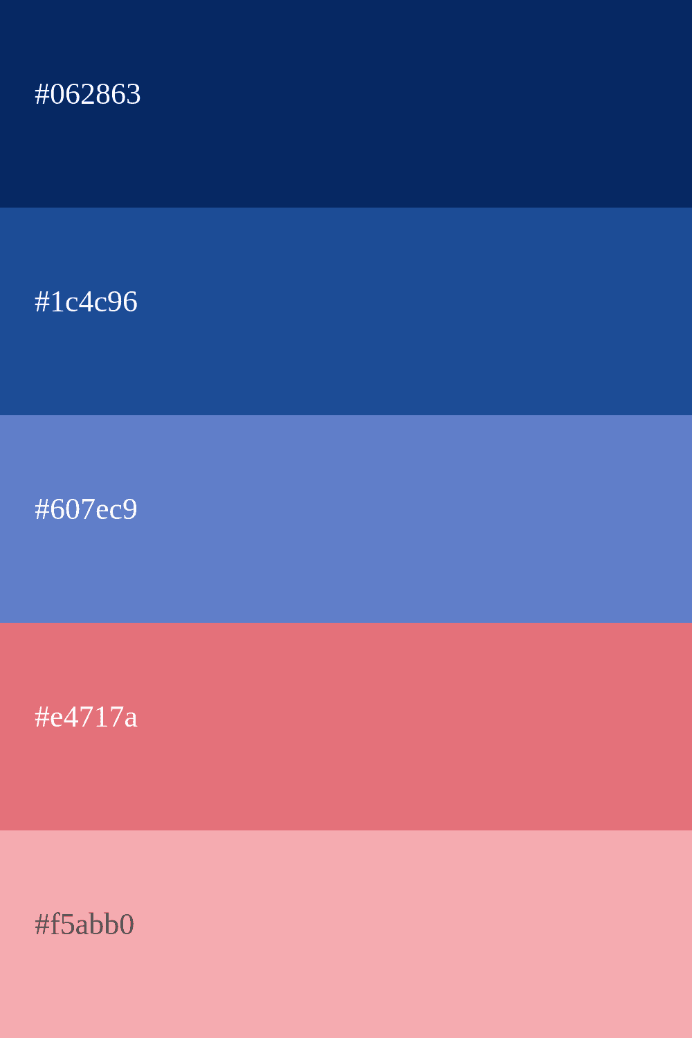 Indigo und Korallenfarbe