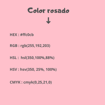 códigos del color rosa