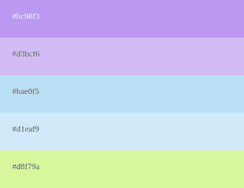 Palette de couleurs pastel [Combinaisons + Codes]