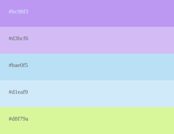 Pastelllila Palette