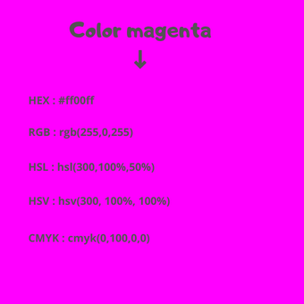 códigos del color magenta
