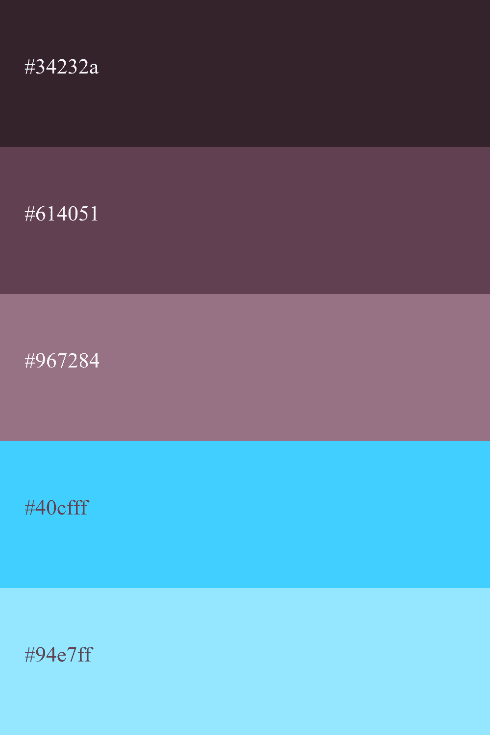Aubergine und Hellblau