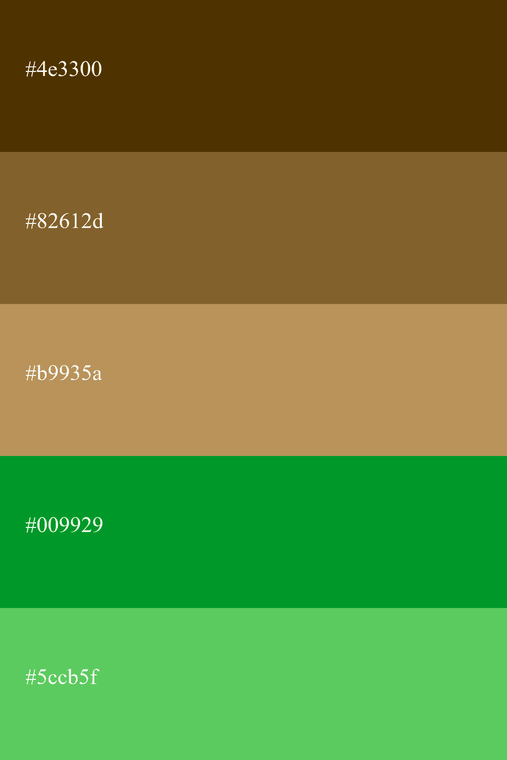 color ocre y verde