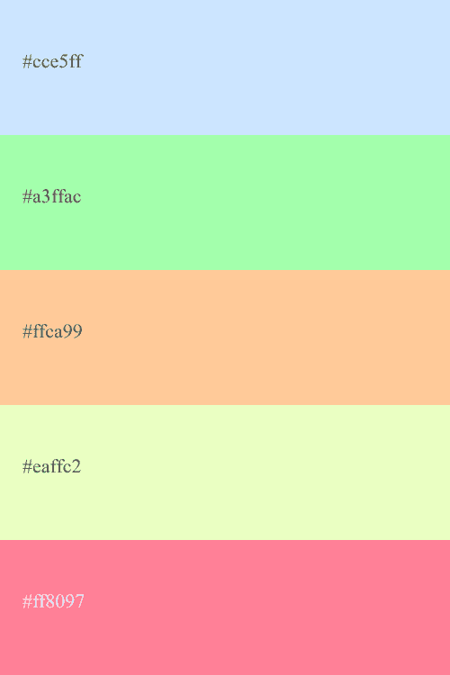 Pastel Color Palettes [Combinations and Coulor Codes]