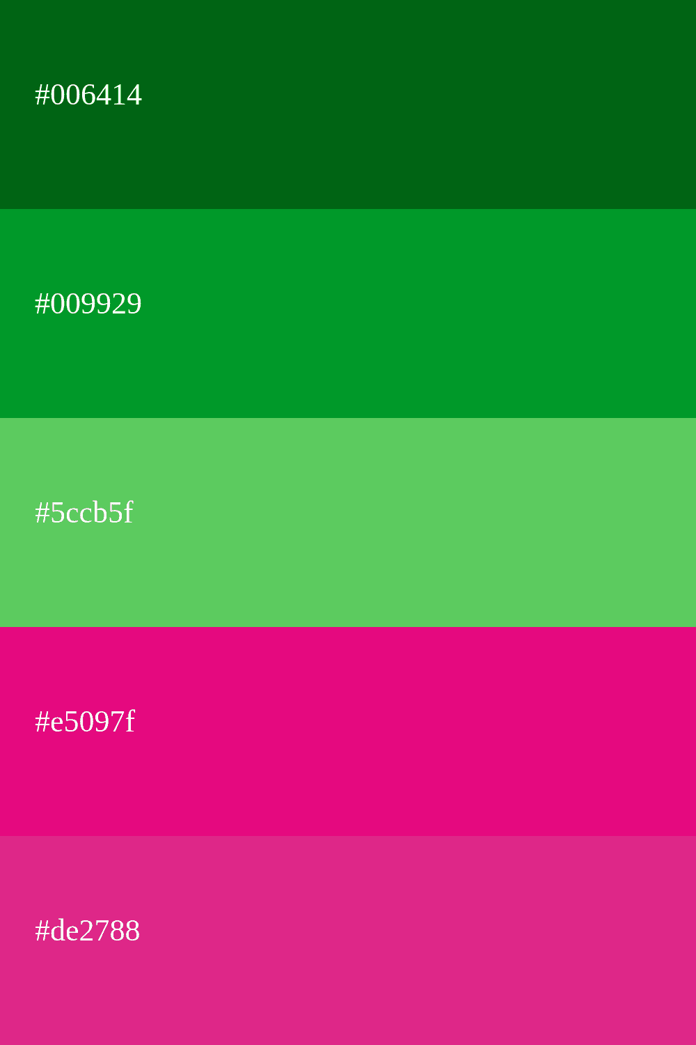 green and magenta color